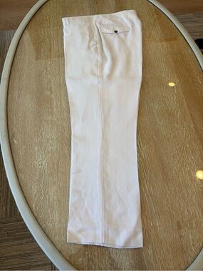 Biarelli 100% Linen White Pants - Size 36